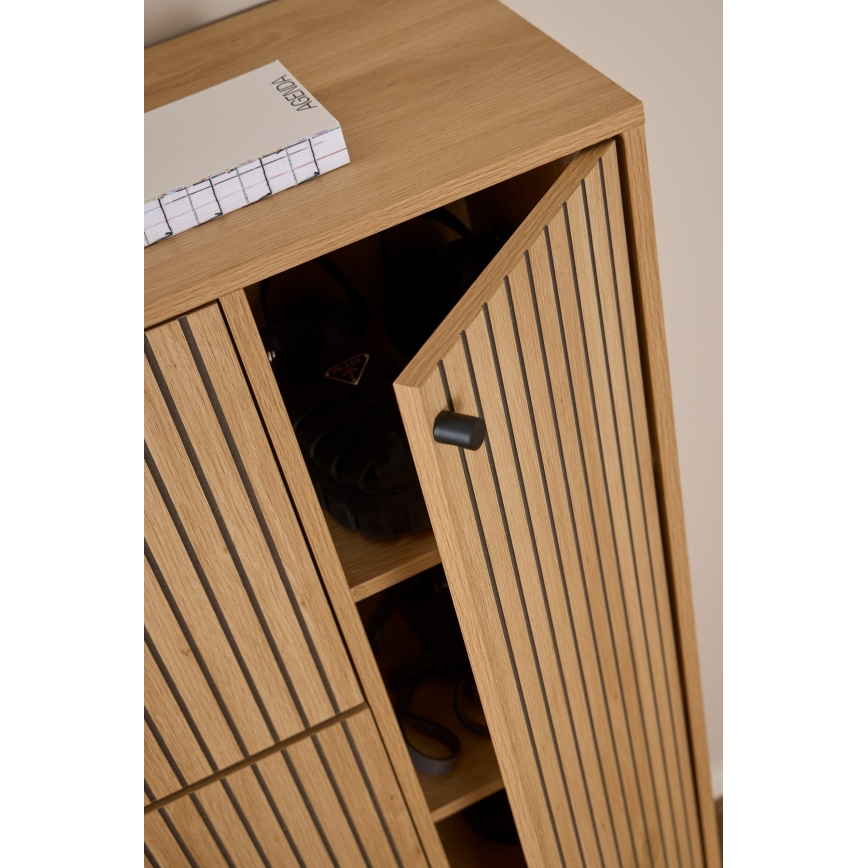 OLIVIA Shoe Cabinet 99x140x35 cm, Oak
