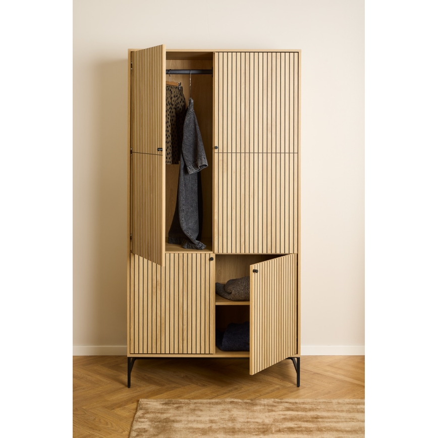 OLIVIA Wardrobe 99x200 cm Oak