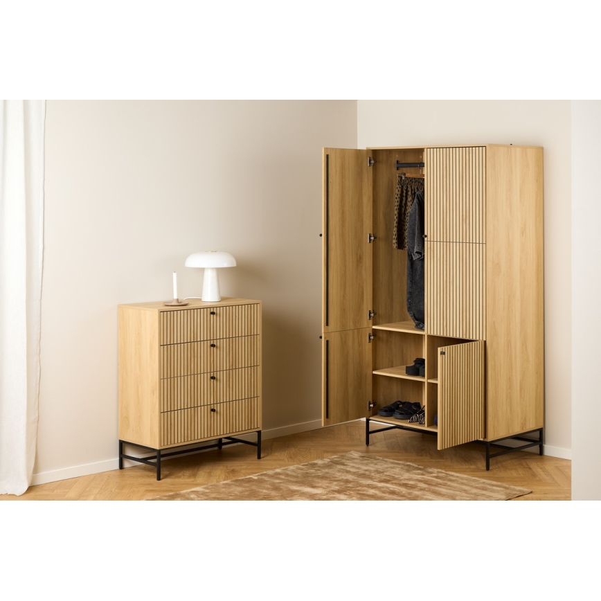OLIVIA Wardrobe 99x200 cm Oak
