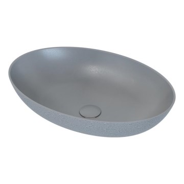 OLSBORG Countertop Basin 60 x 40.5 cm, Concrete Gray