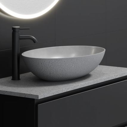 OLSBORG Countertop Basin 60 x 40.5 cm, Concrete Gray