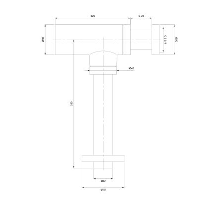 OMNIRES A186CPB - Basin trap TRAP brushed copper