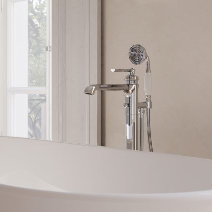 OMNIRES AM5233CR - Freestanding bath set with tap ARMANCE shiny chrome