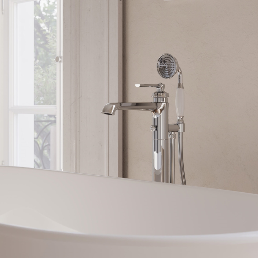 OMNIRES AM5233CR - Freestanding bath set with tap ARMANCE shiny chrome