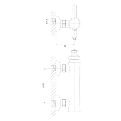 OMNIRES AM5240CR - Shower tap ARMANCE shiny chrome