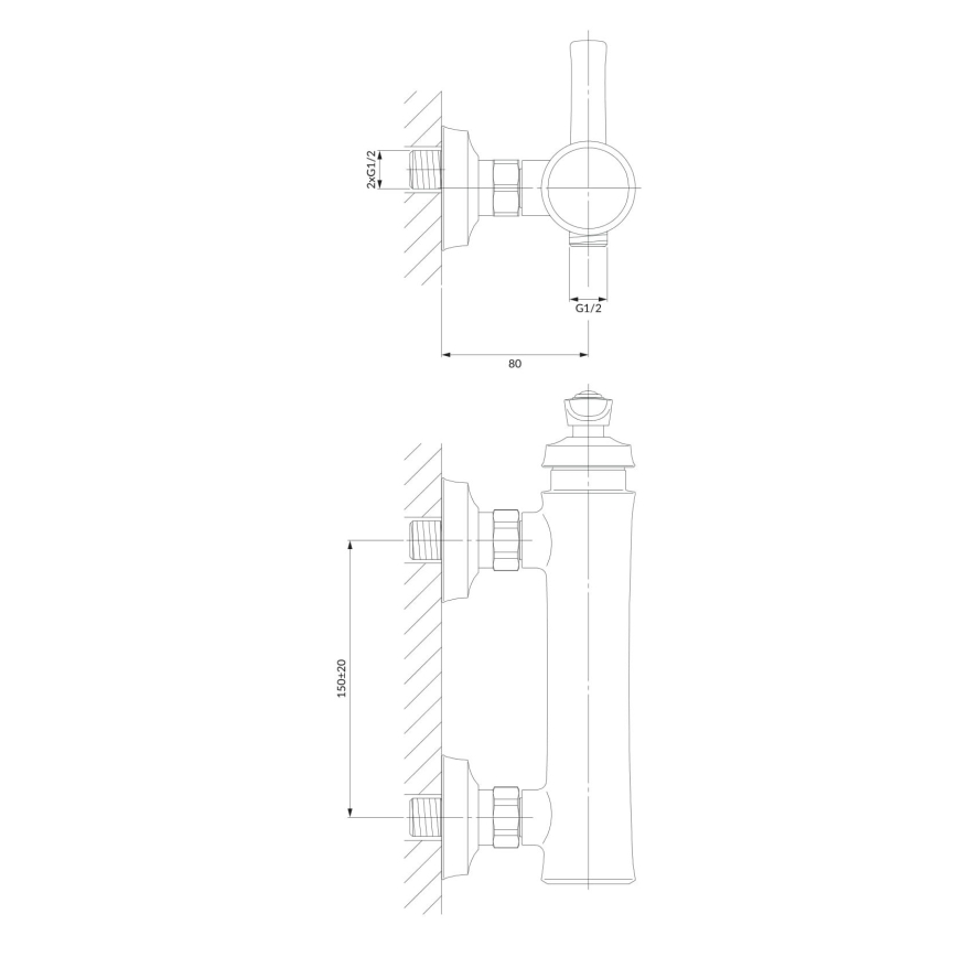 OMNIRES AM5240CR - Shower tap ARMANCE shiny chrome
