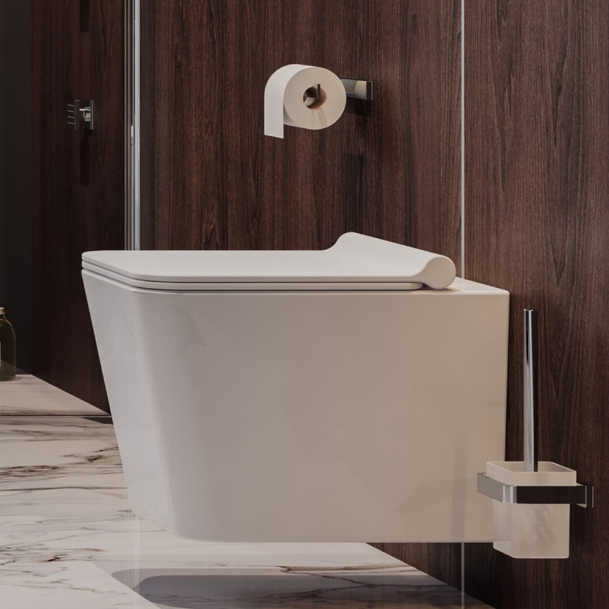 OMNIRES BOSTONDEBP - Toilet seat SoftClose BOSTON duroplast/shiny white