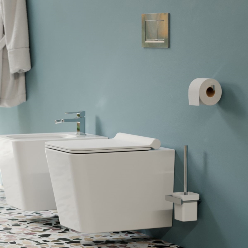 OMNIRES BOSTONDEBP - Toilet seat SoftClose BOSTON duroplast/shiny white