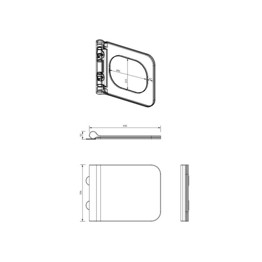 OMNIRES BOSTONDEBP - Toilet seat SoftClose BOSTON duroplast/shiny white