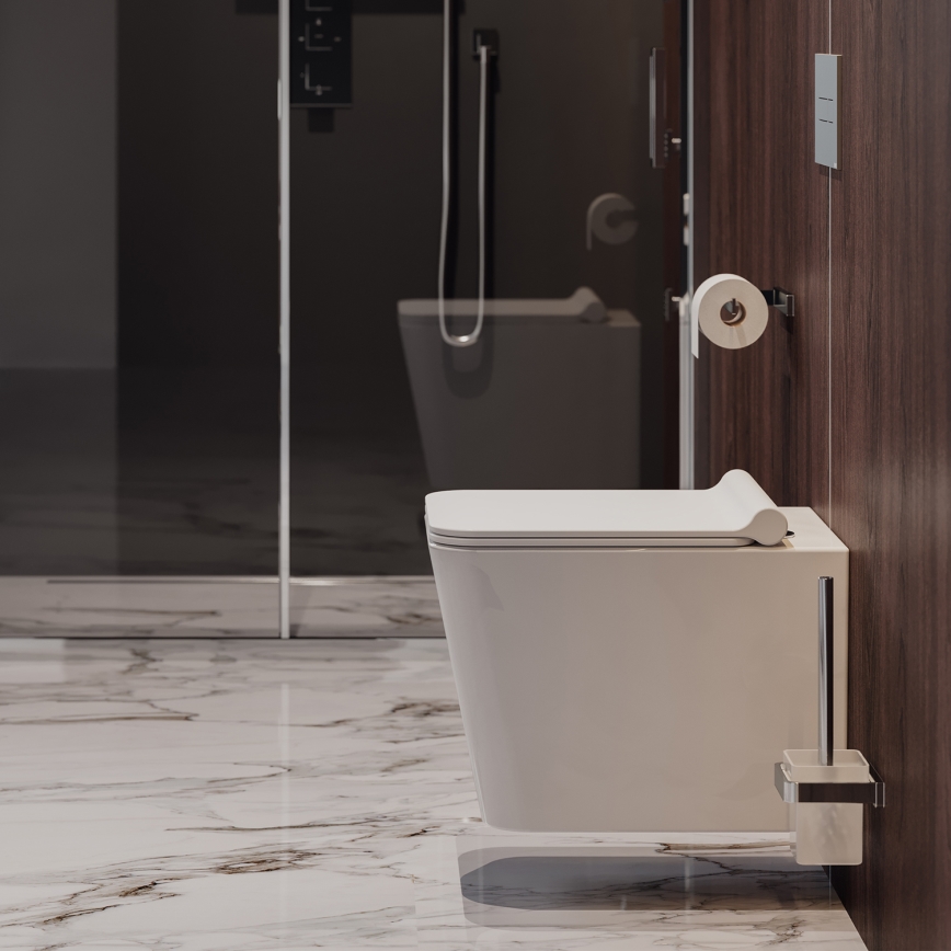 OMNIRES BOSTONMWBP - Wall-hung toilet with toilet seat SoftClose BOSTON ceramics/shiny white