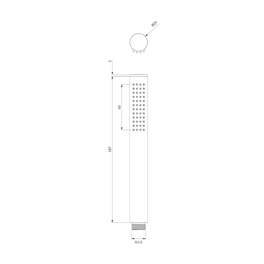 OMNIRES CONTOUR-RCR - Handheld shower CONTOUR shiny chrome