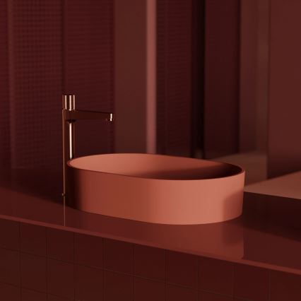 OMNIRES CT8012CPB - CONTOUR 31.2 cm washbasin mixer in brushed copper
