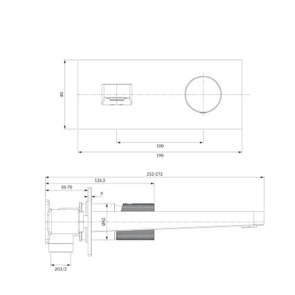 OMNIRES CT8015CR - Basin tap for concealed installation CONTOUR shiny chrome