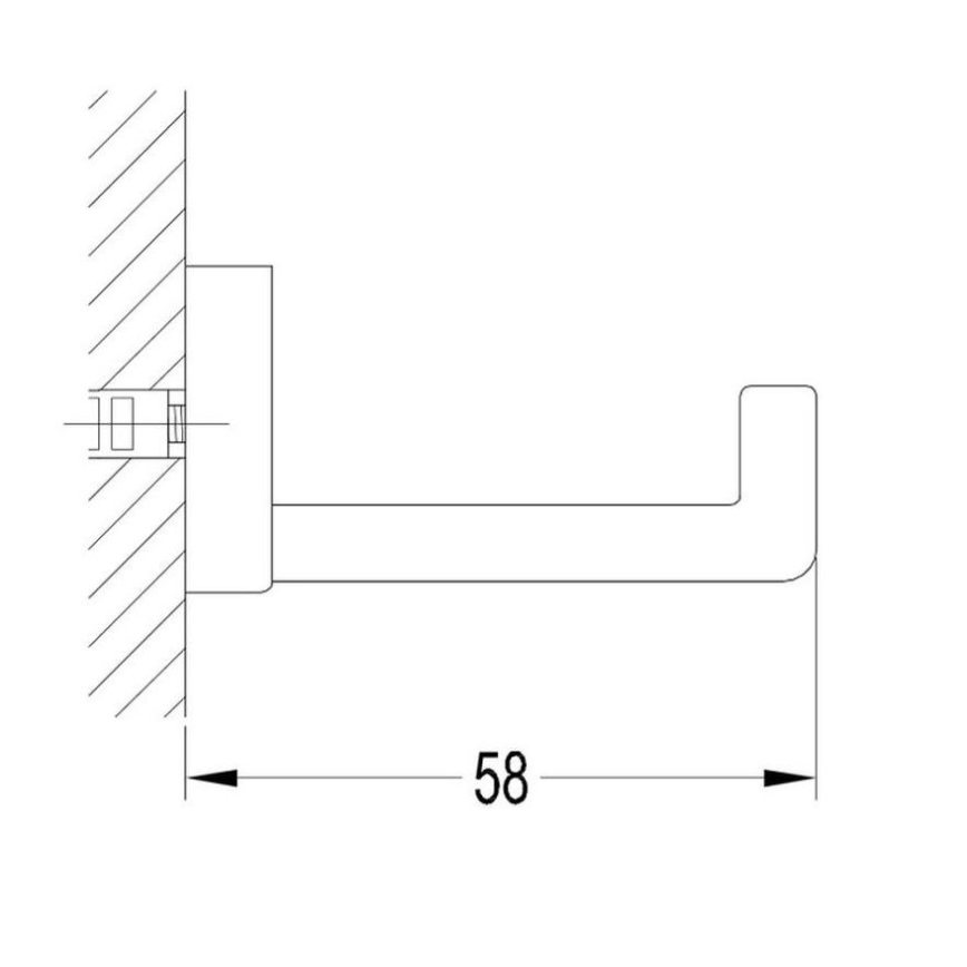 OMNIRES DA70110BL - Wall hook DARLING semi-matte black