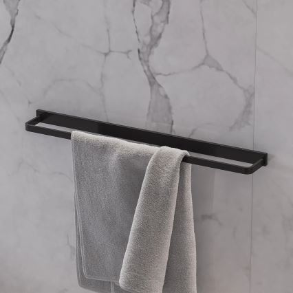 OMNIRES DA70216BL- Wall towel holder DARLING 61 cm semi-matte black