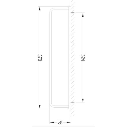 OMNIRES DA70230BL - Wall towel holder DARLING 37 cm semi-matte black