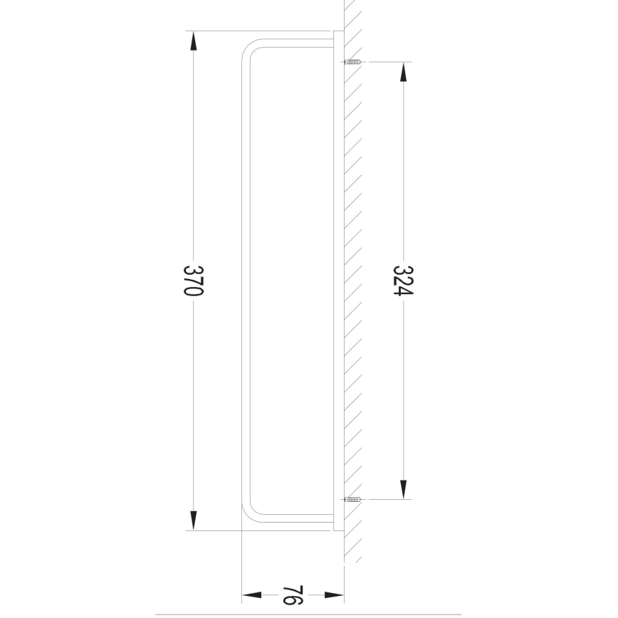 OMNIRES DA70230BL - Wall towel holder DARLING 37 cm semi-matte black