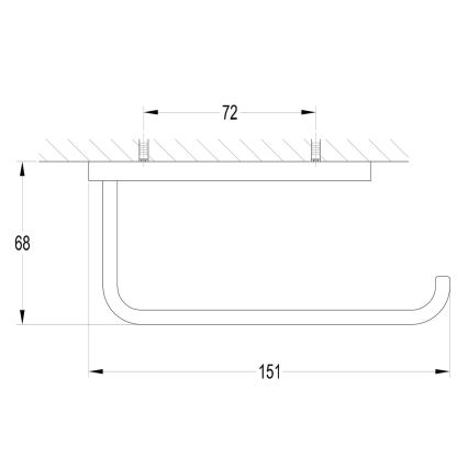 OMNIRES DA70510BL - Toilet paper holder DARLING semi-matte black