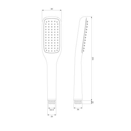 OMNIRES HUDSONX-PCR - Shower set HUDSONX shiny chrome