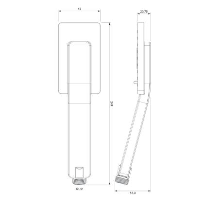OMNIRES JIMJIM-RBL - Handheld shower JIMJIM matte black