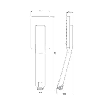 OMNIRES JIMJIM-RCR - Handheld shower JIMJIM shiny chrome