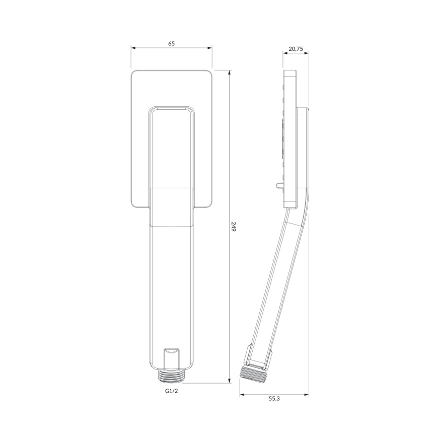 OMNIRES JIMJIM-RCR - Handheld shower JIMJIM shiny chrome