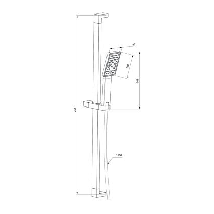 OMNIRES JIMJIM-SBL - Shower set JIMJIM matte black