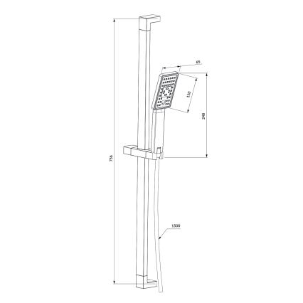 OMNIRES JIMJIM-SCR - Shower set JIMJIM shiny chrome