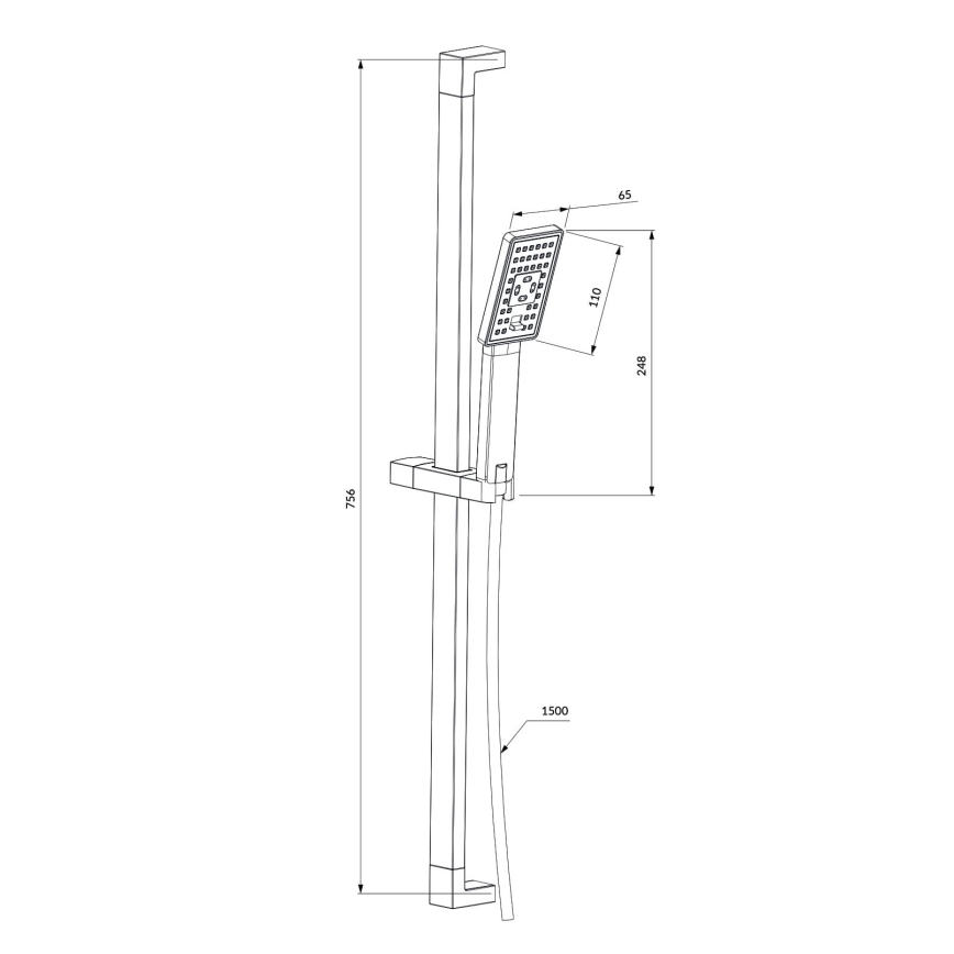 OMNIRES JIMJIM-SCR - Shower set JIMJIM shiny chrome