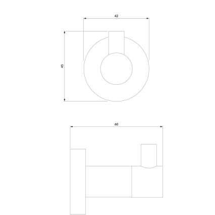 OMNIRES MP60110BL - Wall hook MODERN PROJECT matte black