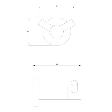 OMNIRES MP60120BL - Wall hook MODERN PROJECT matte black