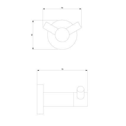 OMNIRES MP60120CR - Wall hook MODERN PROJECT shiny chrome