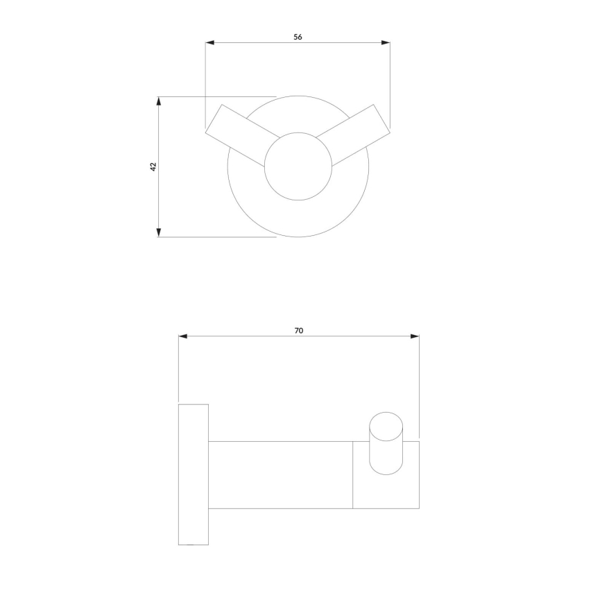 OMNIRES MP60120CR - Wall hook MODERN PROJECT shiny chrome