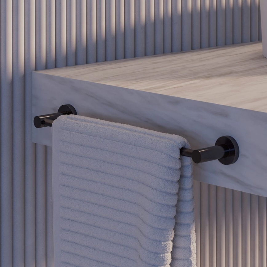 OMNIRES MP60214AT - Wall towel holder MODERN PROJECT 40 cm matte black