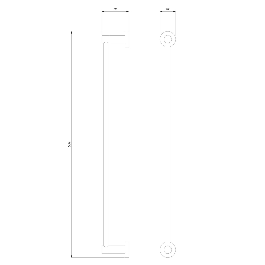 OMNIRES MP60216BL - Wall towel holder MODERN PROJECT 60 cm matte black