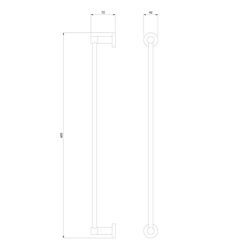 OMNIRES MP60216GR - Wall towel holder MODERN PROJECT 60 cm graphite