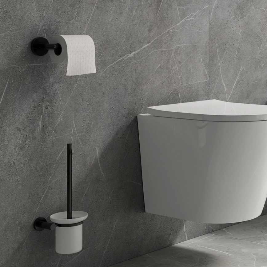 OMNIRES MP60510BL - Toilet paper holder MODERN PROJECT matte black
