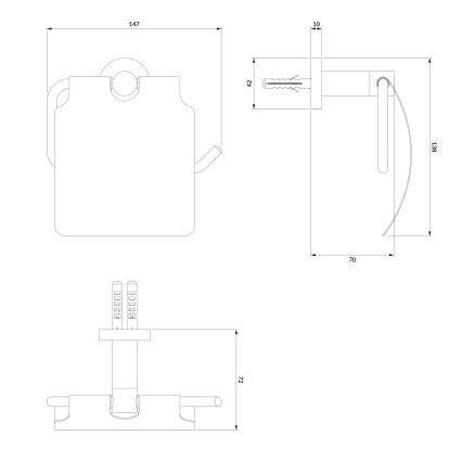 OMNIRES MP60520CR - Toilet paper holder MODERN PROJECT shiny chrome