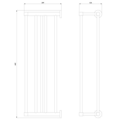 OMNIRES MP60920CR - Wall towel holder MODERN PROJECT 60 cm shiny chrome