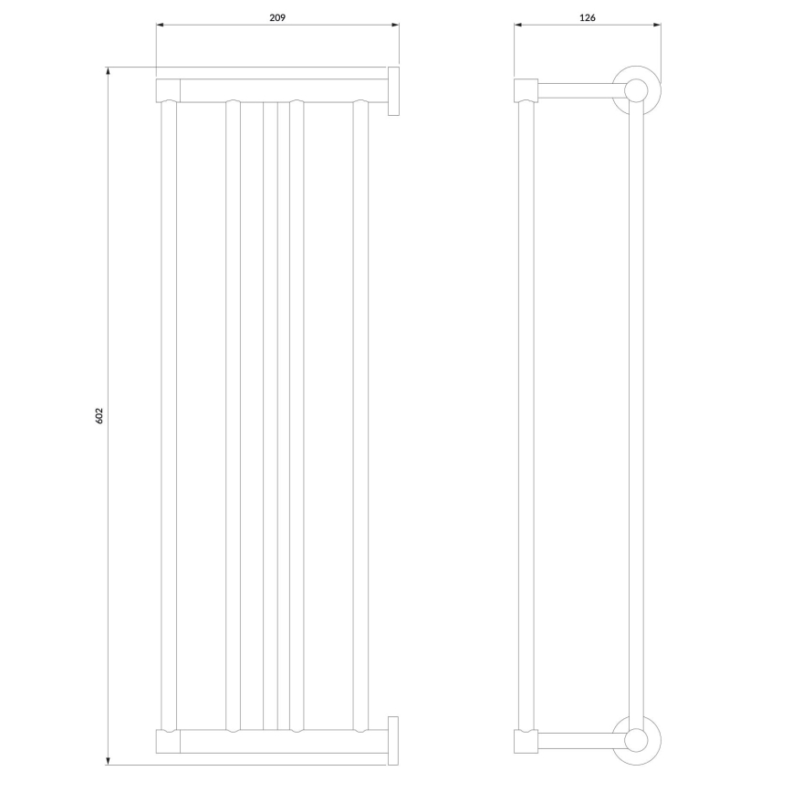 OMNIRES MP60920CR - Wall towel holder MODERN PROJECT 60 cm shiny chrome