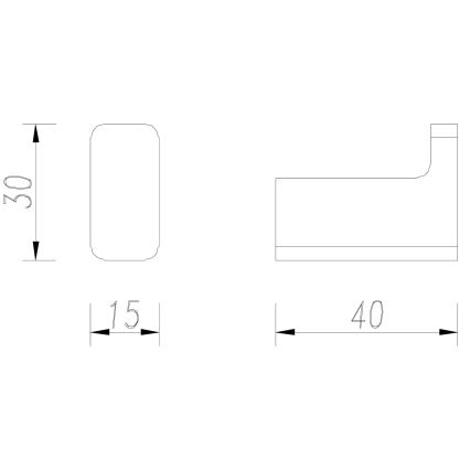 OMNIRES NL80110BL - Wall hook NELSON matte black