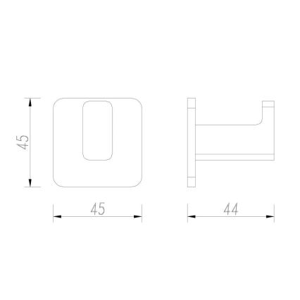 OMNIRES NL80115BL - Wall hook NELSON matte black