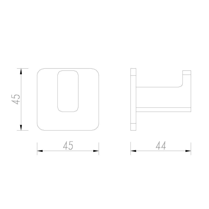 OMNIRES NL80115BL - Wall hook NELSON matte black