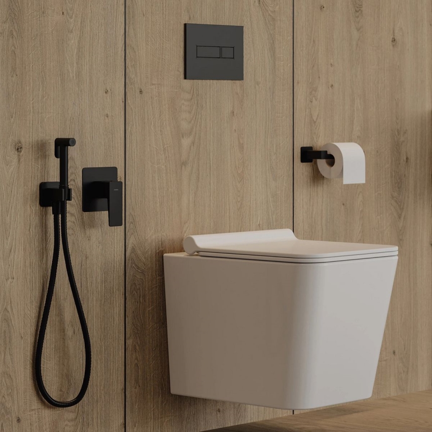 OMNIRES NL80510BL - Toilet paper holder NELSON matte black