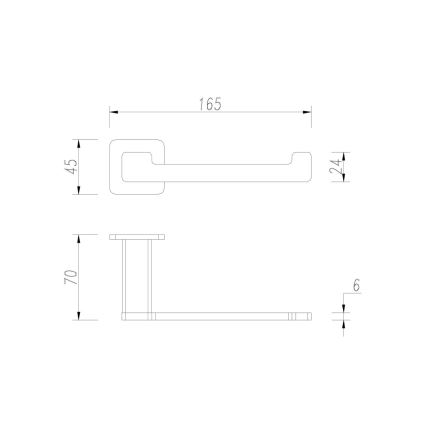 OMNIRES NL80510BL - Toilet paper holder NELSON matte black