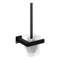OMNIRES NL80620BL - Wall-mounted toilet brush NELSON matte black