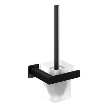 OMNIRES NL80620BL - Wall-mounted toilet brush NELSON matte black