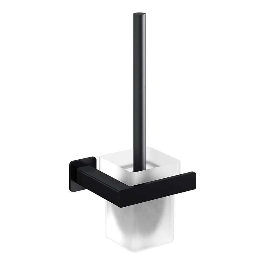 OMNIRES NL80620BL - Wall-mounted toilet brush NELSON matte black