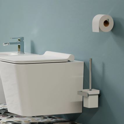 OMNIRES NL80620CR - Wall-mounted toilet brush NELSON shiny chrome