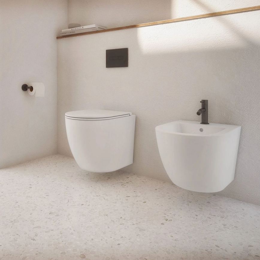 OMNIRES OTTAWABIBP - Wall-hung bidet OTTAWA ceramics/shiny white